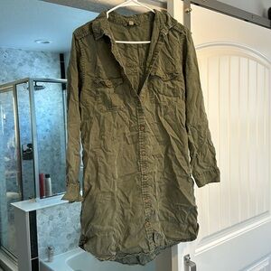 American eagle button down shirt dress